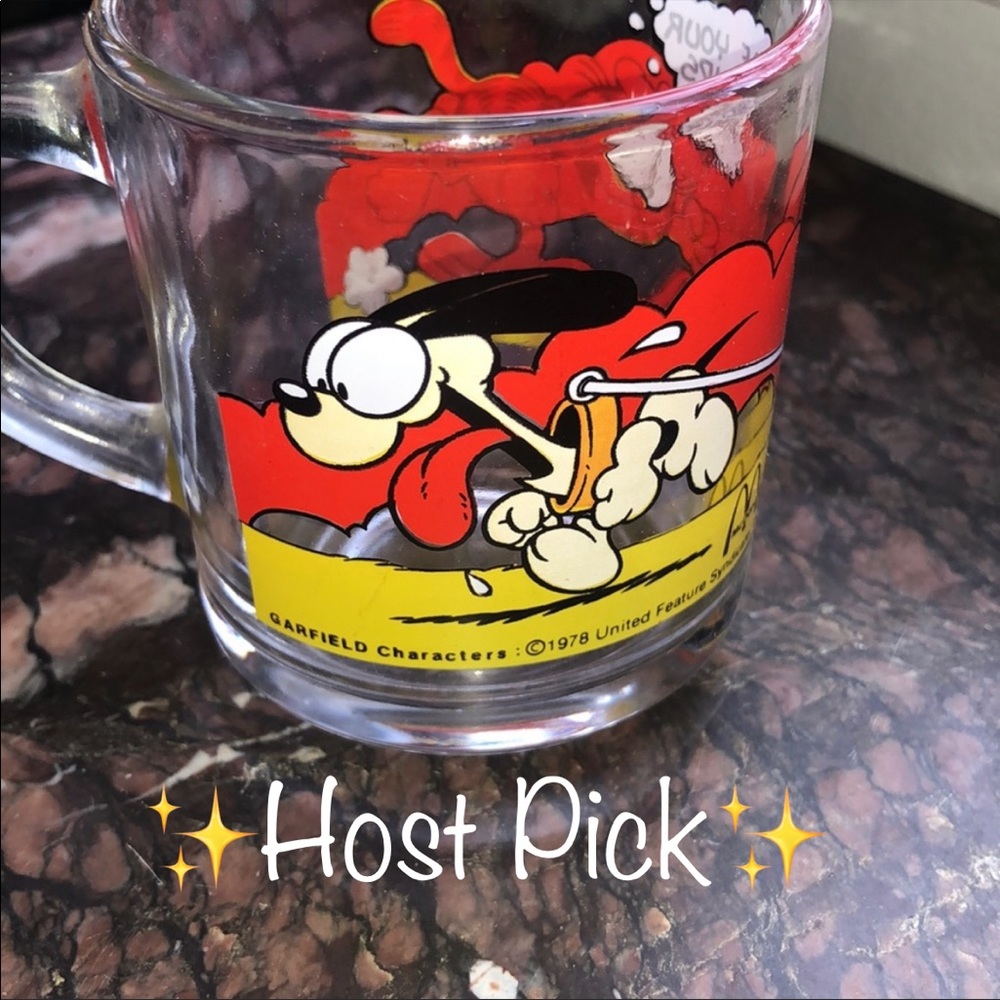 Vintage 1978 McDonald’s Jim Davis Glass Garfield Mug